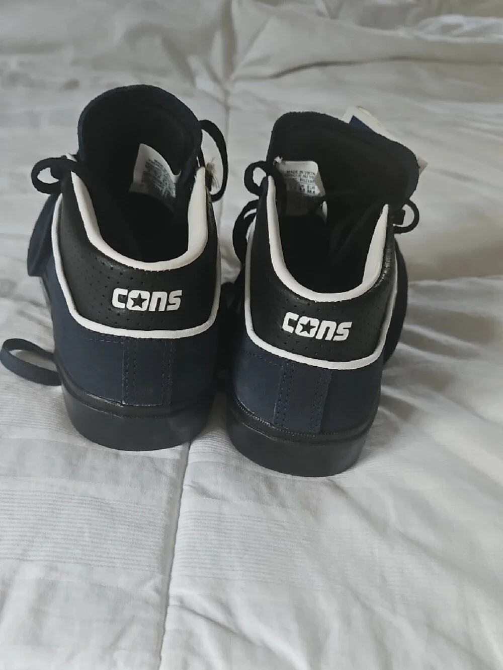 Converse Kids Navy High-Top Sneakers with Black Sole and White Accent
